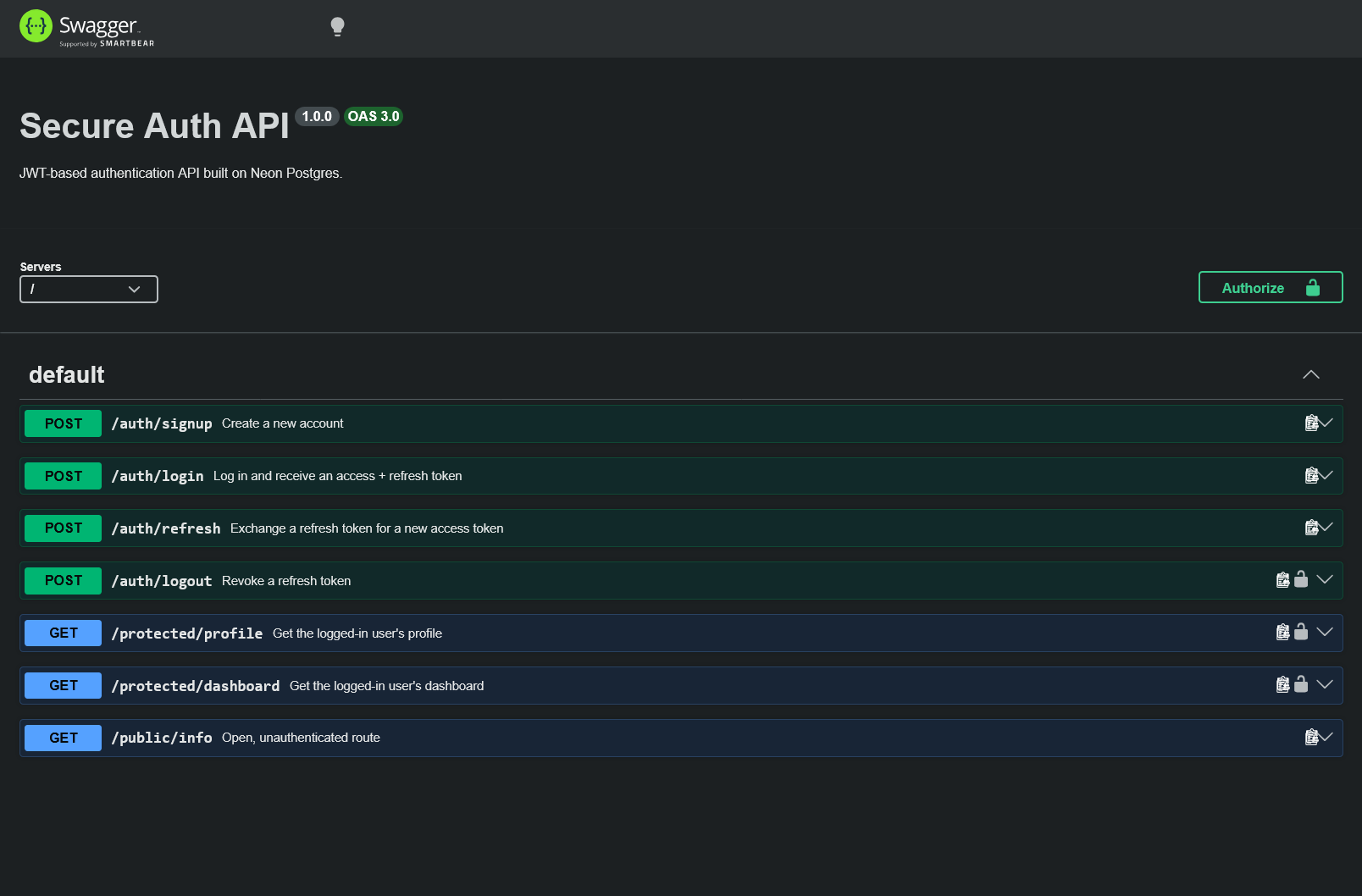 Secure Auth API screenshot 1